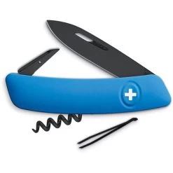 Swiza Pocket 131030 D01 Swiss Pocket Multi-Tool Knife With Blue Synthetic Handle