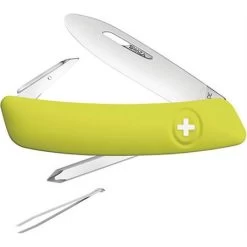 Swiza Pocket 211081 J02 Junior Pocket Multi-Tool Knife With Yellow Synthetic Handle