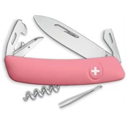 Swiza Pocket 301910 D03 Swiss Pocket Multi-Tool Knife With Pink Synthetic Handle