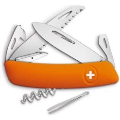 Swiza Pocket 501060 D05 Swiss Pocket Multi-Tool Knife With Orange Synthetic Handle