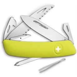 Swiza Pocket 601080 D06 Swiss Pocket Multi-Tool Knife With Yellow Synthetic Handle