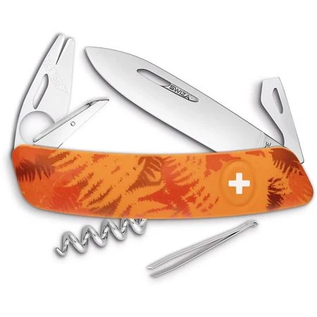 Swiza Pocket 702060 TT03 Tick Multi-Tool Knife With Orange Fern Synthetic Handle 1 Swiza Pocket 702060 TT03 Tick Multi-Tool Knife With Orange Fern Synthetic Handle