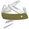 Swiza Pocket 501050 D05 Olive Swiss Pocket Multi-Tool Knife With OD Green Synthetic Handle