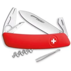 Swiza Pocket 701000 Tt03 Tick Multi-Tool Knife With Red Synthetic Handle
