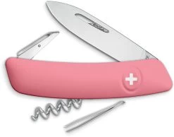 Swiza D01 Swiss Pocket Knife Screwdriver Corkscrew Pink Handle Multi-Tool 101910