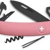 Swiza D03 Swiss Pocket Knife Black Screwdriver Corkscrew Pink Multi-Tool 331910