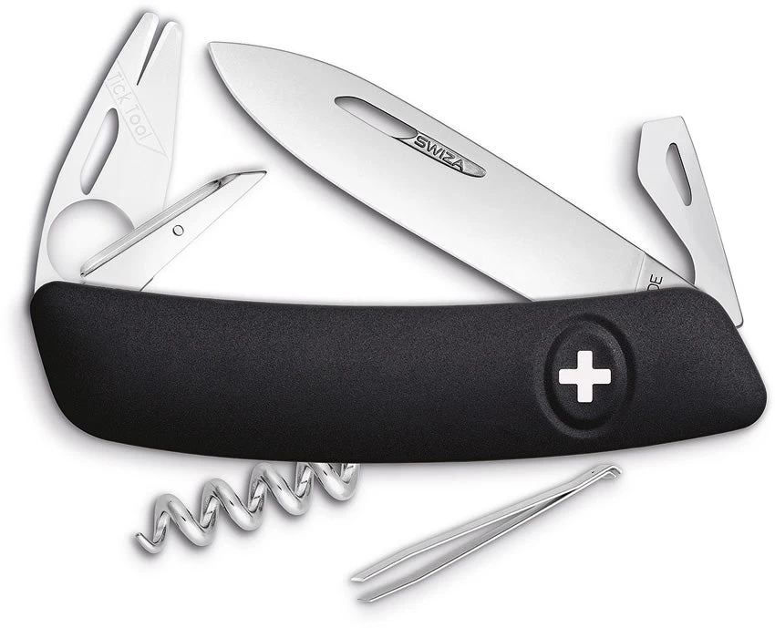 Swiza TT03 Tick Tool Black Handle Knife Screwdriver Corkscrew Multi-Tool 701010 1 Swiza TT03 Tick Tool Black Handle Knife Screwdriver Corkscrew Multi-Tool 701010