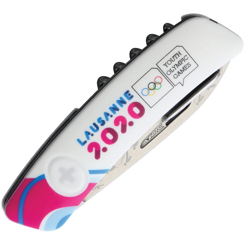 Swiza D03 Lausanne 2020 White/Blue/Red Folding Stainless Pocket Knife B030J001 2 Swiza D03 Lausanne 2020 White/Blue/Red Folding Stainless Pocket Knife B030J001 - Image 2