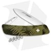 Swiza C01 Button Lock Swiss Pocket Knife Green Camo (2.75" Mirror)