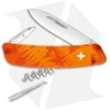 Swiza C01 Junior Button Lock Swiss Pocket Knife Orange Floral (2.75" Satin)
