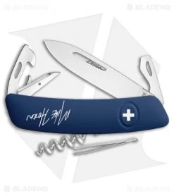 Swiza D03 Swiss Pocket Pangea Mike Horn Knife Blue (3" Satin)