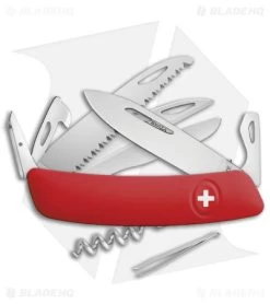 Swiza D09 Multi-Tool Swiss Pocket Knife Red Polymer (7-in-1)
