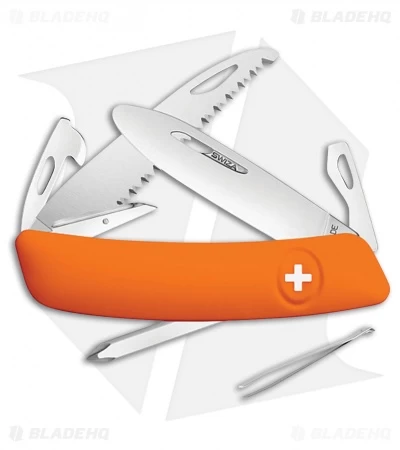 Swiza J06 Junior Swiss Pocket Knife Orange (3" Satin) 1 Swiza J06 Junior Swiss Pocket Knife Orange (3" Satin)