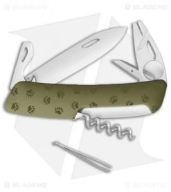 Swiza Knives -Swiza Knives Swiza TT03 Tick Tool Bear Swiss Pocket OD Green Satin BHQ 102849 jr back