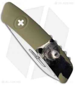 Swiza TT03 Tick Tool Bear Swiss Pocket Knife OD Green (3" Satin) 5 Swiza TT03 Tick Tool Bear Swiss Pocket Knife OD Green (3" Satin) -Swiza Knives Swiza TT03 Tick Tool Bear Swiss Pocket OD Green Satin BHQ 102849 jr closed
