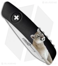 Swiza TT03 Tick Tool Puma Swiss Pocket Knife Black (3" Satin) -Swiza Knives Swiza TT03 Tick Tool Puma Swiss Pocket Black Satin BHQ 102851 jr closed