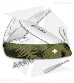 Swiza TT05 Tick Tool Swiss Pocket Knife OD Green Camo (3" Satin)