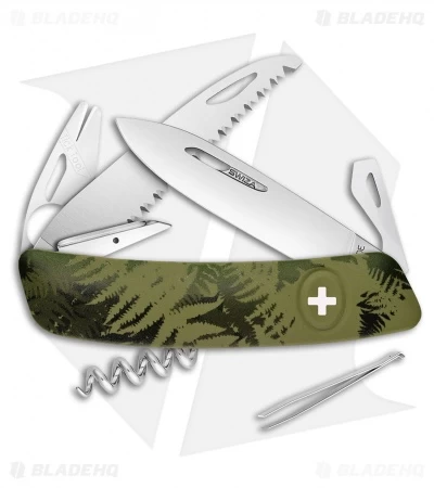 Swiza TT05 Tick Tool Swiss Pocket Knife OD Green Camo (3" Satin) 1 Swiza TT05 Tick Tool Swiss Pocket Knife OD Green Camo (3" Satin)