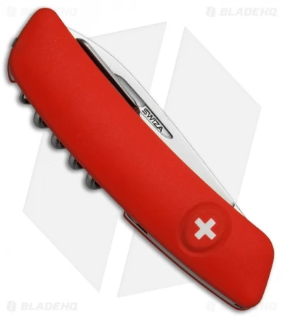 Swiza D01 Swiss Pocket Knife Red (3" Satin) 2 Swiza D01 Swiss Pocket Knife Red (3" Satin) - Image 2