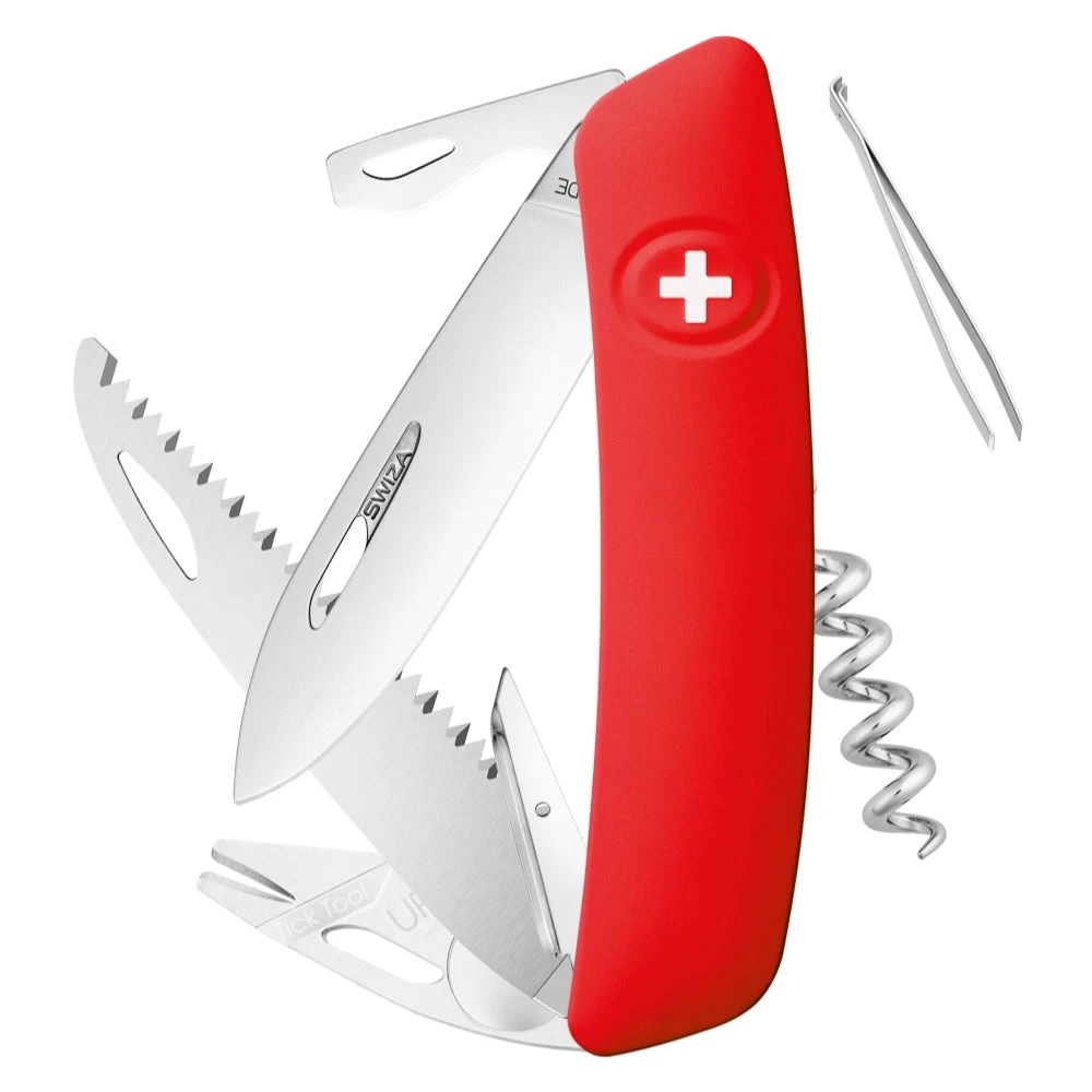 Swiza TT05 Swiss Tick Tool Pocket Knife, Red 1 Swiza TT05 Swiss Tick Tool Pocket Knife, Red