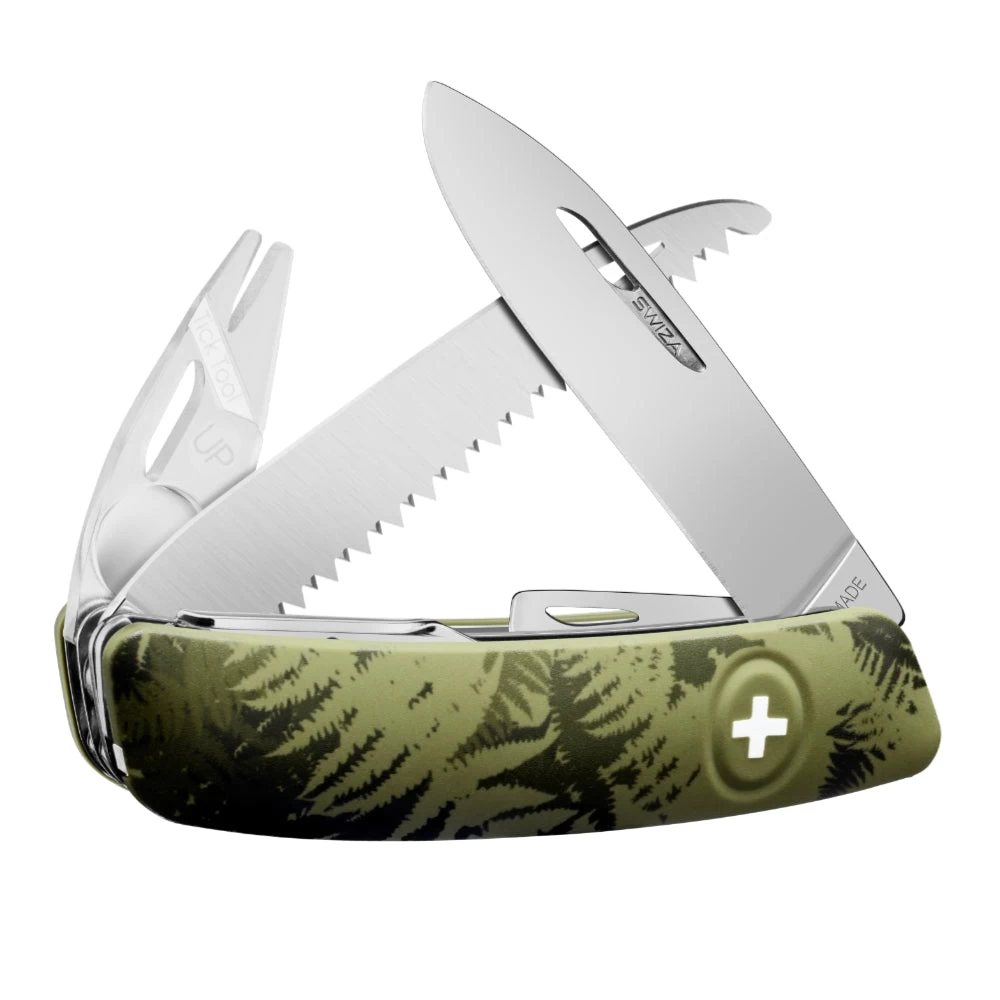 Swiza TT05 Swiss Tick Tool Pocket Knife, Olive Fern Camouflage 2 Swiza TT05 Swiss Tick Tool Pocket Knife, Olive Fern Camouflage - Image 2